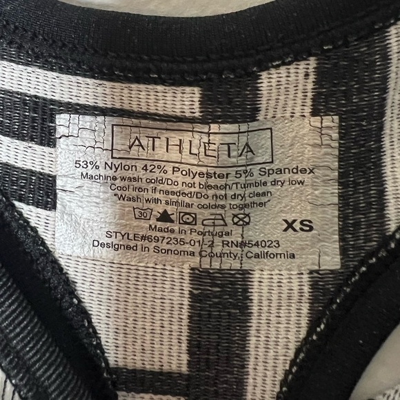 Athleta Mix Stripe Renew Racerback Tank Size XS - Picture 4 of 6